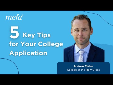 Five Key Tips for Your College Application