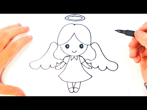 How to draw a Angel for Kids | Angel Easy Draw Tutorial