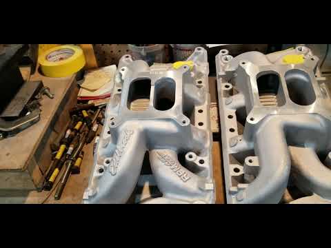 SBF Edelbrock rpm air gap vs Ebay knockoff Air gap manifold comparison. Part 1