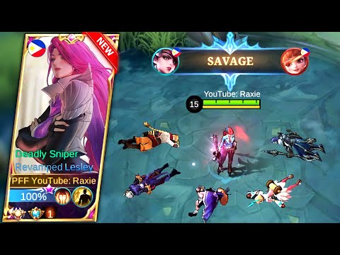 SAVAGE!! NEW REVAMP LESLEY IS HERE! "META DESTROYER" (ONE SHOT = ONE KILL IS BACK!) - MOBILE LEGENDS