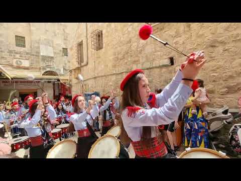 The Orthodox Band Escorting the Patriarch on Palm Sunday