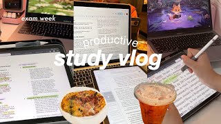 productive study vlog: studying for exams, cafe study, lots of studying, waking up early, uni vlog