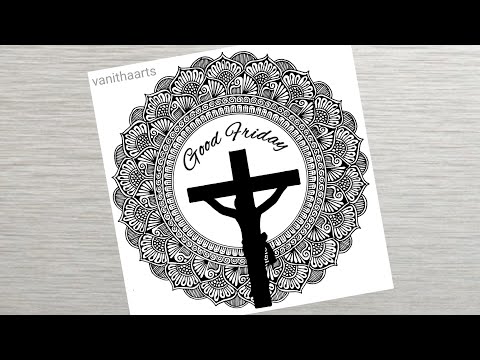 Good Friday Mandala Art How to Draw Mandala for Beginners goodfriday jesuschrist vanithaarts