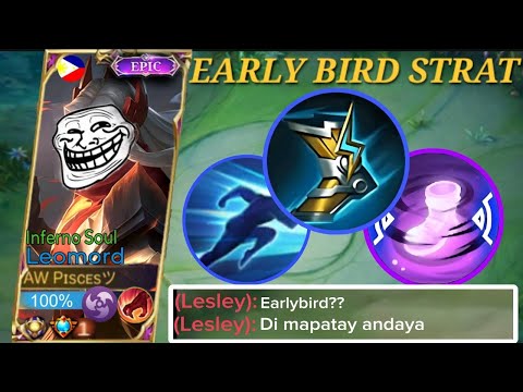 EARLYBIRD BUILD TROLL!! | MLBB TROLL | LEOMORD BEST BUILD 2023 | MOBILE LEGENDS GAMEPLAY