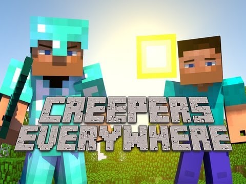 "Creepers Everywhere" - A Minecraft Parody of ColdPlay's Paradise (Animated Music Video)