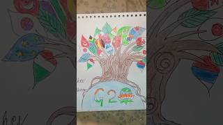 Download lagu Easy G 20 summit drawing #Eady arts #Trending shorts #@masteringcraftsandarts111 mp3