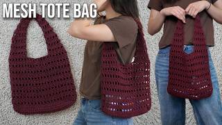 Mesh Crochet Tote Bag Tutorial