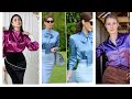 Fabulous Stylish Trend Satin Blouse Ideas For Ladies