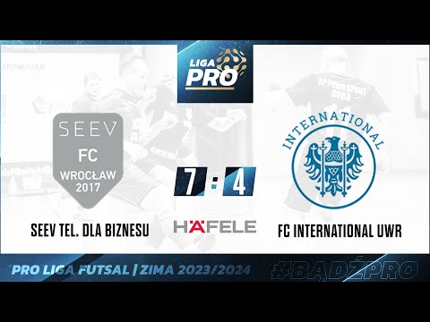 Skrót| Seev Tel. dla Biznesu - FC International UWr 7:4,Sezon Zima-Futsal 2024,Häfele PRO Liga 17.12