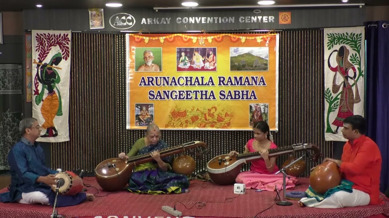 ARUNACHALA  RAMANA  SANGEETHA SABHA-R S Jayalakshmi and Charulatha Veena Duet