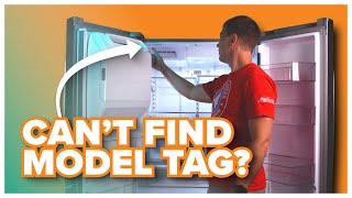 How to Locate and Read the Model and Serial Tag on a French Door Refrigerator (Whirlpool, Maytag, Amana)