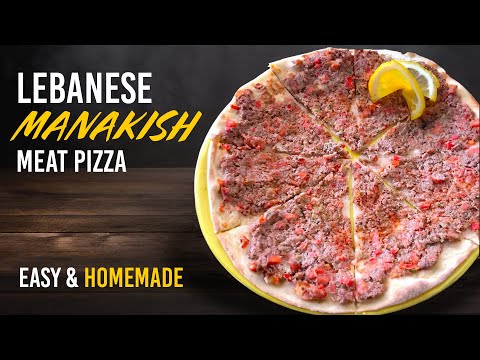 Authentic Lebanese Meat Manoush Recipe | Meat Pizza