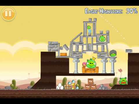 Angry Birds Level 3-21 - Mighty Eagle - 100% - Total Distruction - Totale Zerstörung
