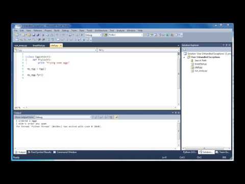 Ptvs Debugging Exceptions With Python Tools For Visual Studio