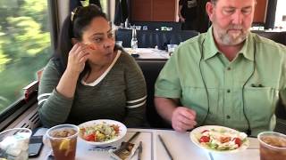 Amtrak Texas Eagle Dining Car Tour & Menu Review - First Class Train Travel - Food Not Amtrack Acela