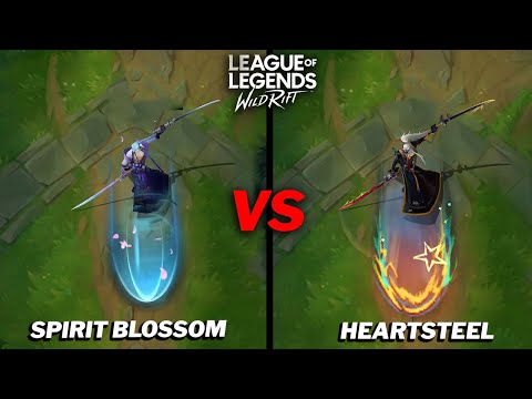 Yone Heartsteel VS Spirit Blossom Skin Comparison Wild Rift