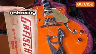 Video thumbnail for Gretsch G6120T-59 Vintage Select '59 Chet Atkins Hollow Body with Bigsby Unboxing — Alteisa Sonido by Alteisa Sonido