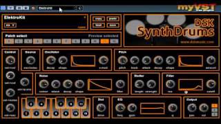 Video thumbnail for DSK SynthDrums - Free VST - myVST Demo by myVST