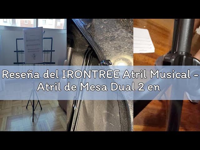 Vídeo relacionado con IRONTREE Atril Musical - Atril de Mesa Dual 2 en 1 Plegable, Soporte para Partituras Portátil y Ligero con Clip para Partituras y Bolsa de Transporte
