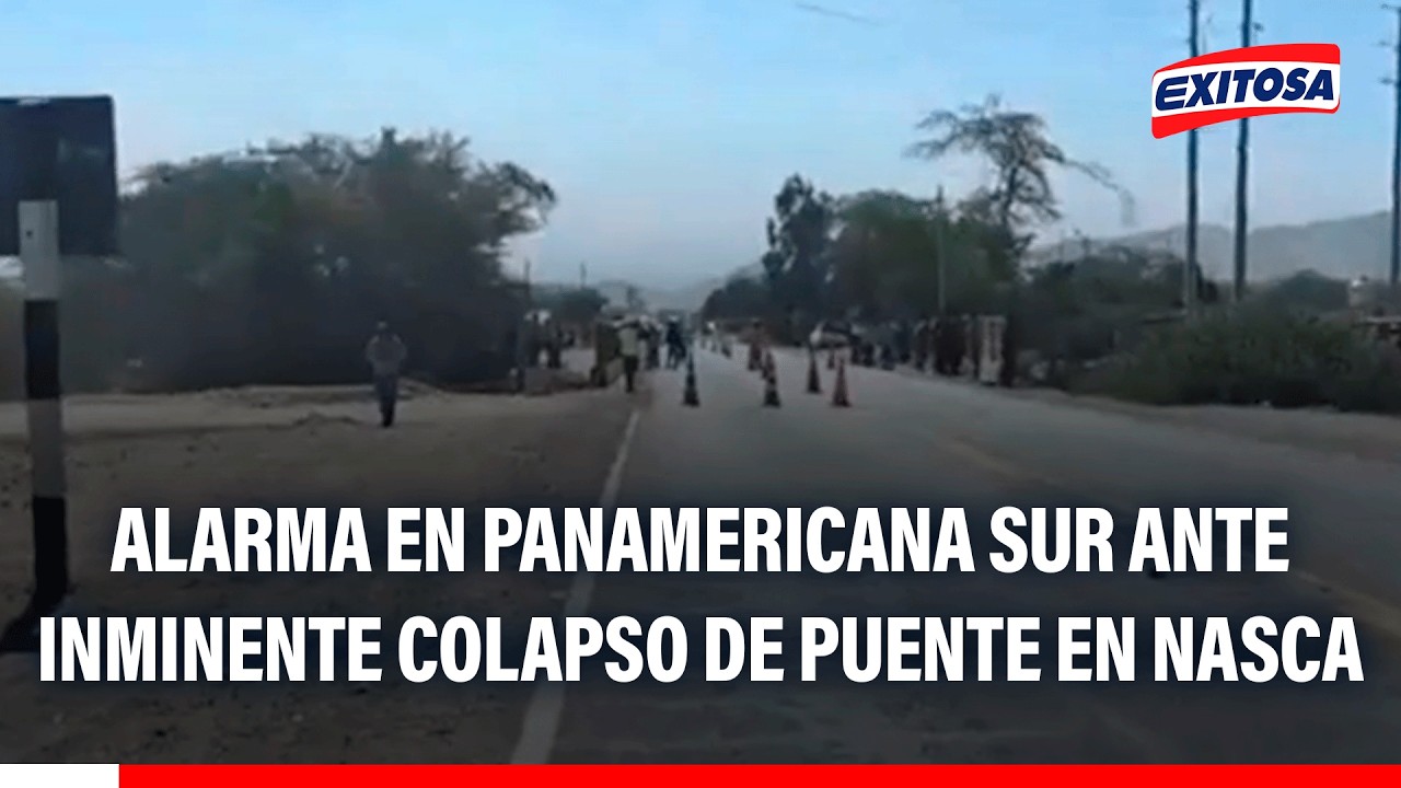 🔴🔵Autoridades alertan sobre posible colapso de puente en la Panamericana Sur y piden acción del MTC