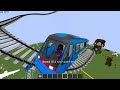 Minecraft rollercoaster using MTR mod!