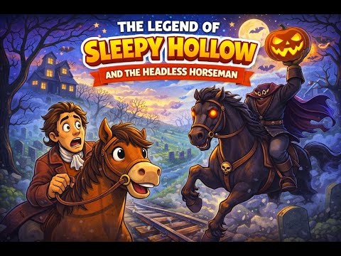 The Legend of Sleepy Hollow and the Headless Horseman 🐎 👀 | Spooky American Folktale for Kids 🎃 👻