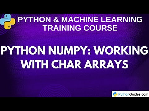 Python Numpy Working With Char Arrays