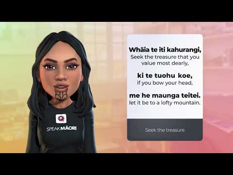 Whāia te iti kahurangi - Whakataukī  - Speak Māori