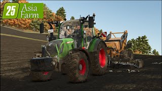 LS 25 Asia Farm #44 Steine sammeln, Kalken, Eggen, Grubbern, und Zwischenfrucht säen.