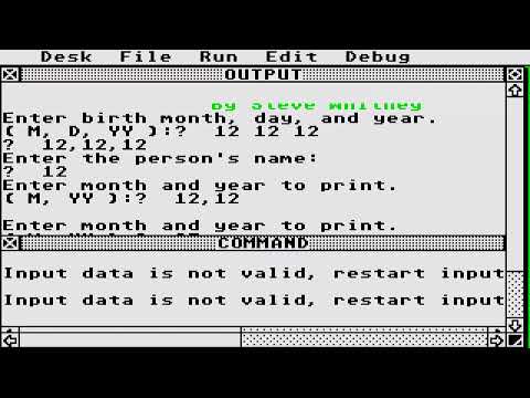 ATARI ST Biorhythms By whitney Steve ST BASIC FROM DISK Tug a war mykytyn kevin