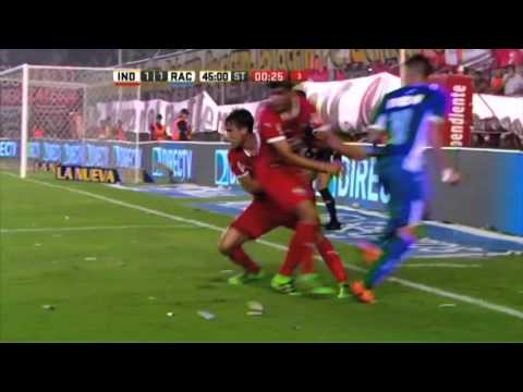 Gol de López. Independiente 1 - Racing 1. Fecha 4. Primera División 2016.