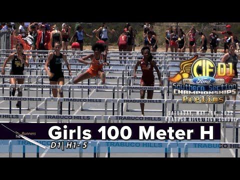 2022 TF - CIF-ss Prelims (D1) -  100 Hurdles (Girls, 5 Heats)