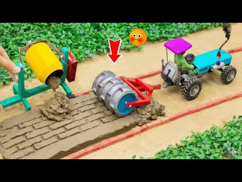 DIY Tractor Builds Modern Asphalt Road | Amazing Road Construction Technology & Powerful Tractor