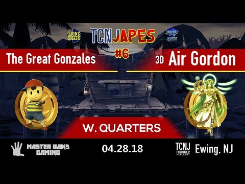 TCNJapes 6 - The Great Gonzales (Ness) vs 3D | Air Gordon (Marth, Palutena) - Winner's Quarters