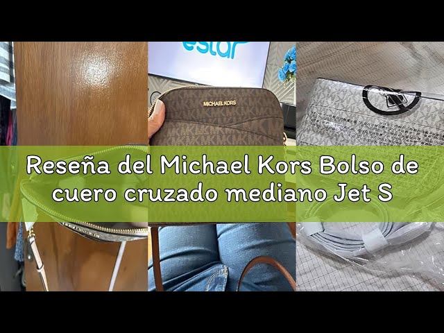 Vídeo relacionado con Michael Kors Bolso de cuero cruzado mediano Jet Set, Marrón, Medium