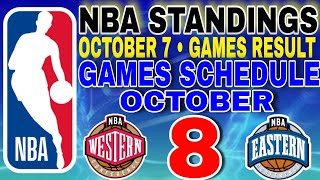 NBA STANDINGS TODAY October 7, 2025 | games results | games schedule October 8, 2025