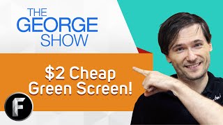 ★ $2 cheap green screen that works!