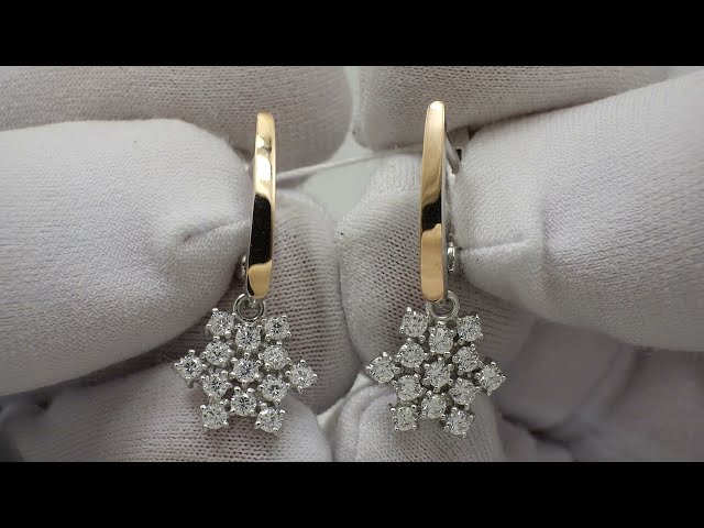 Срібні сережки з золотими напайками 427кн Відео огляд