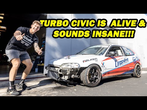 EBAY TURBO CIVIC EG FIRST START & DRIVE! *ITS EPIC!*