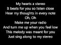 Jason Chen - My Hearts A Stereo - Lyrics 