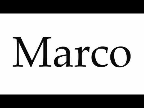 How to Pronounce Marco