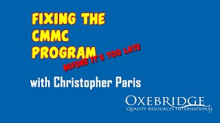 Fixing the CMMC Program (Before it&#39;s too late)