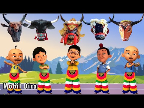 Upin ipin newest,Upin ipin playing barongan, Matching pictures Upin ipin,bull,animation,cartoon,hiro