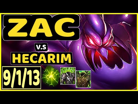 MINERVA (ZAC) vs HECARIM - 9/1/13 KDA JUNGLE GAMEPLAY - BR Ranked GRANDMASTER