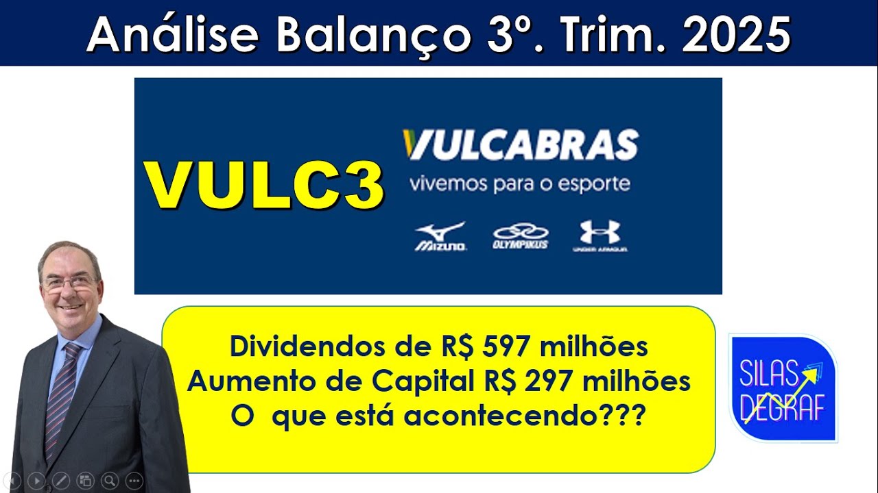 VULC3 - VULCABRAS S/A. ANÁLISE FUNDAMENTALISTA BÁSICA. PROF. SILAS DEGRAF. 3o. TRIM. 2025