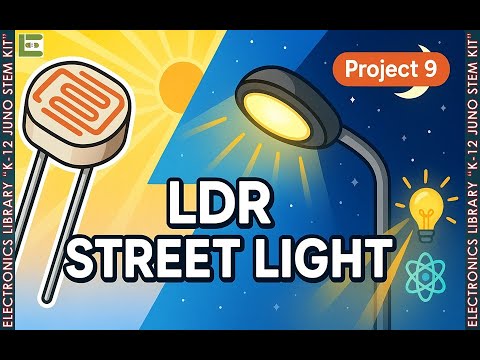 LDR Street Light | Project 9 | K-12 JUNO STEM KIT | Electronics Library