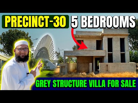 Precinct-30 5 Bedrooms Grey Structure Villa For Sale | Bahria Town Karachi