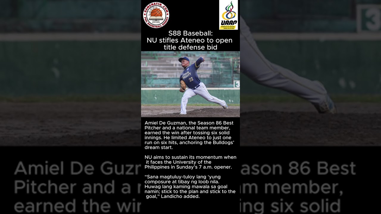 UAAP Men's Baseball: NU clobbers Ateneo in opener