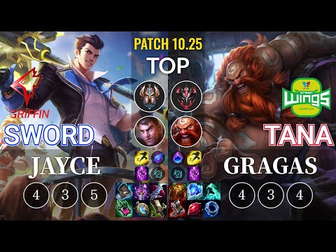 GRF Sword Jayce vs JAG TaNa Gragas Top - KR Patch 10.25