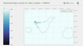 Tenerife Cloud cover forecast: 20251029